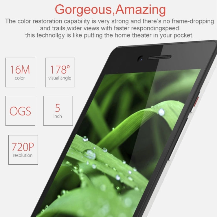 Cubot ZORRO 001 8GB, Network: 4G, 5.0 Inch Android 4.4, MSM8916 Quad Core 1.2GHz, RAM: 1GB(White)
