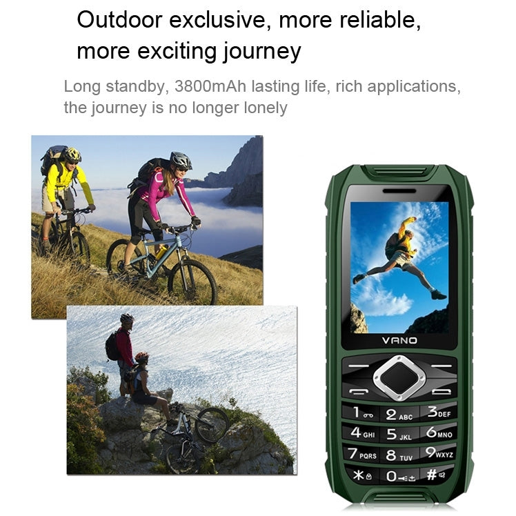 VANO i500-F GSM Elders Mobile Phone, Dustproof / Shockproof / Bluetooth / FM Radio, Dual SIM, Network: 2G