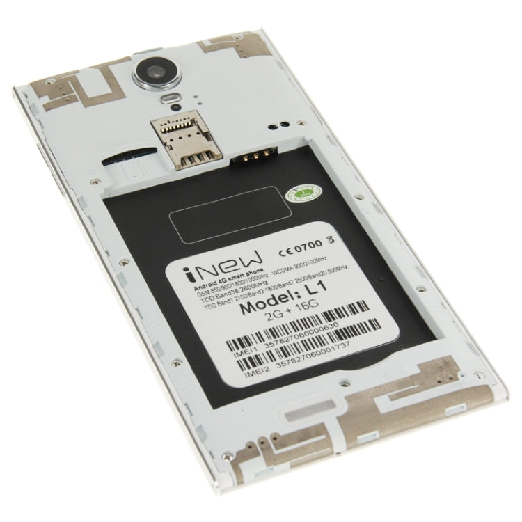 iNew L1 16GB, Network: 4G, 5.3 Inch Android 4.4 MTK6582 + MTK6290 Quad Core 1.3GHz, RAM: 2GB(White)
