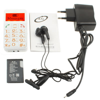 XYH-002 Elders GSM Unlocked Mobile Phone, Support FM Radio / Flashlight / SOS Function, Quad Band, Network: 2G(White)