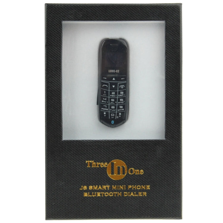 LONG-CZ J8 GSM Mini Mobile Phone, Hands Free Bluetooth Dialer Headphone, Micro SIM, Network: 2G