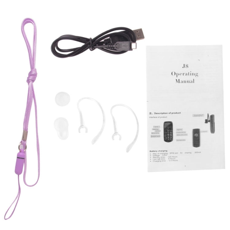 LONG-CZ J8 GSM Mini Mobile Phone, Hands Free Bluetooth Dialer Headphone, Micro SIM, Network: 2G