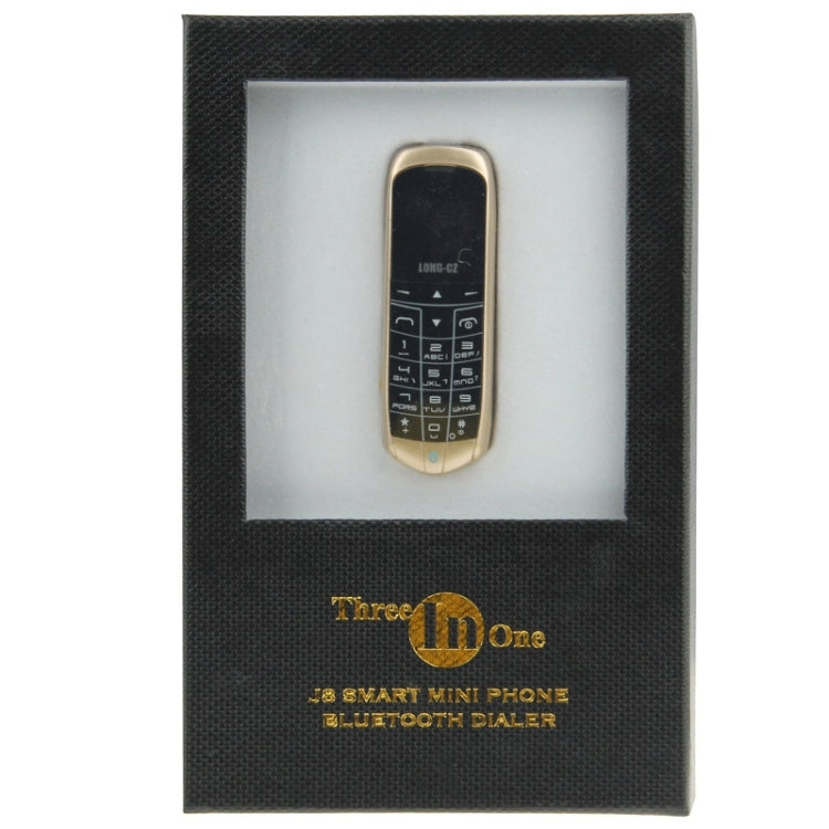 LONG-CZ J8 GSM Mini Mobile Phone, Hands Free Bluetooth Dialer Headphone, Micro SIM, Network: 2G