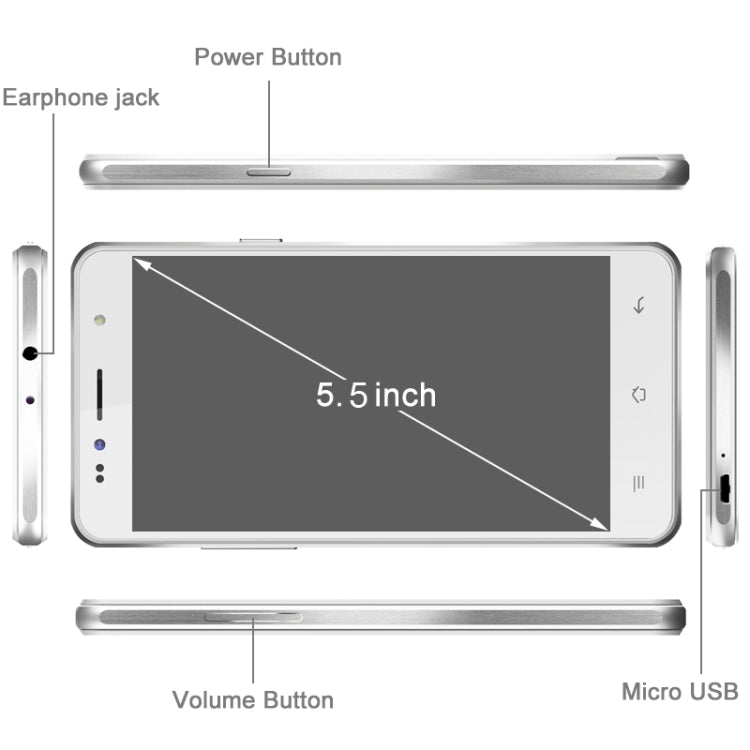 SISWOO Longbow C55, 2GB+16GB, 5.5 inch Full Lamination Screen Android 5.1 MT6753 Octa Core 1.3GHz, Network: 4G, Infrared Remote Control, OTG
