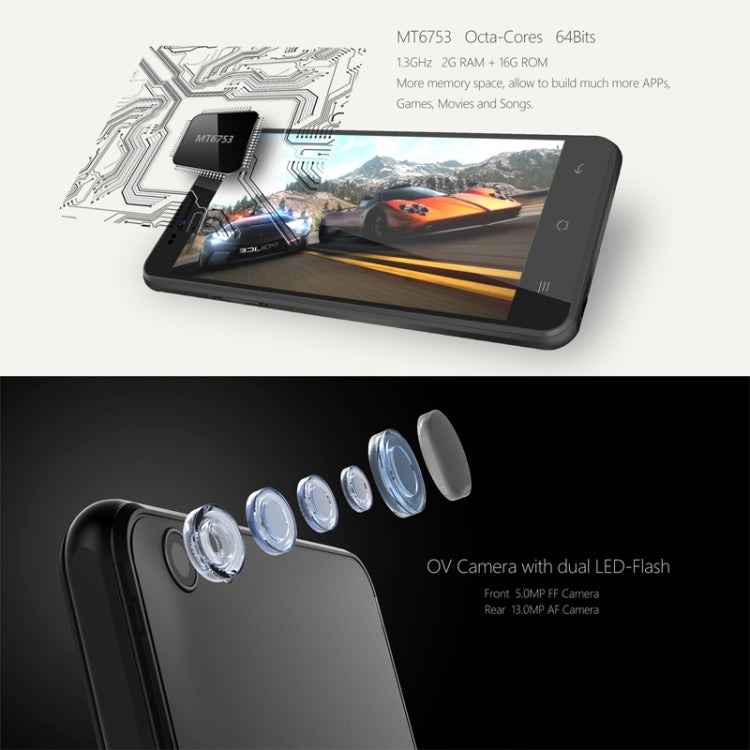 SISWOO Longbow C55, 2GB+16GB, 5.5 inch Full Lamination Screen Android 5.1 MT6753 Octa Core 1.3GHz, Network: 4G, Infrared Remote Control, OTG