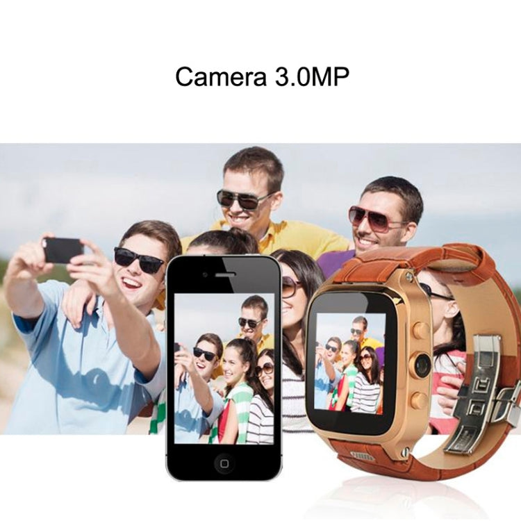 M-W9 3G Smart Watch Phone, Anti-Lost Alarm, Android 4.4, MTK6572, RAM: 1GB ROM: 8GB, 3.0MP Camera / Bluetooth / WiFi / GPS(Brown)