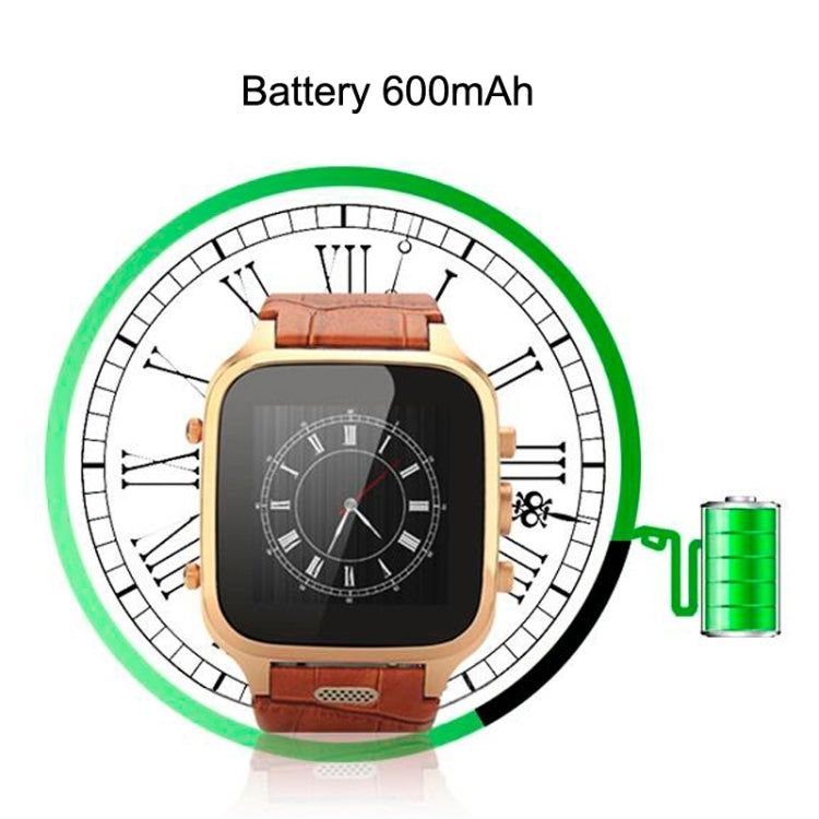 M-W9 3G Smart Watch Phone, Anti-Lost Alarm, Android 4.4, MTK6572, RAM: 1GB ROM: 8GB, 3.0MP Camera / Bluetooth / WiFi / GPS(Brown)
