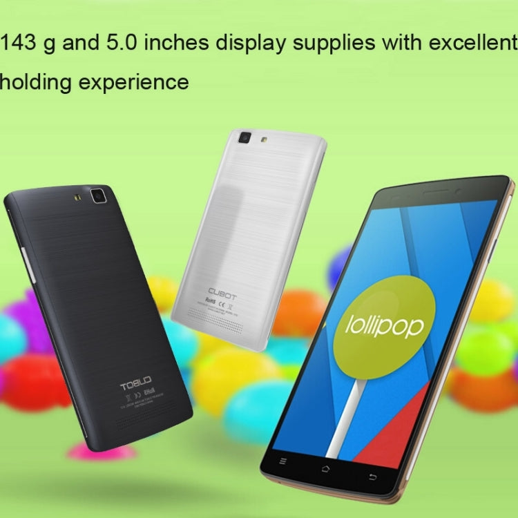 Cubot X12 8GB, Network: 4G, 5.0 inch Android 5.1 MTK6735M Quad Core 1.0GHz, RAM: 1GB(White)