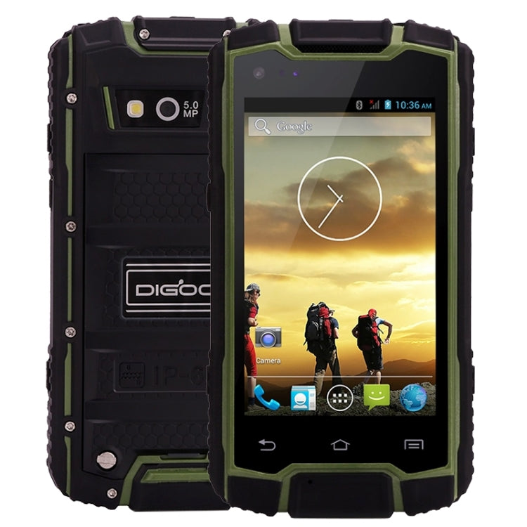 DG1 Plus Waterproof Dustproof Shockproof Phone 8GB, IP68 Waterproof, 4.0 inch, MTK6582 Quad Core 1.3GHz, RAM: 1GB, Network: 3G