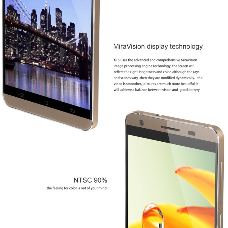 CUBOT X15 16GB, Network: 4G, 5.5 inch Android 5.1 MT6735 Quad Core 1.3GHz, RAM: 2GB, GPS, OTG, HotKnot(Gold)