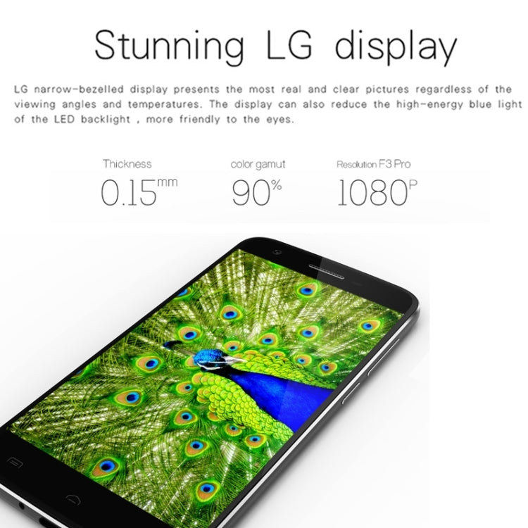 [HK Warehouse] DOOGEE F3, 2GB+16GB, Smart Gestures, 5.0 inch Android 5.1 MT6753 Octa Core 1.3GHz, OTG, OTA, Network: 4G
