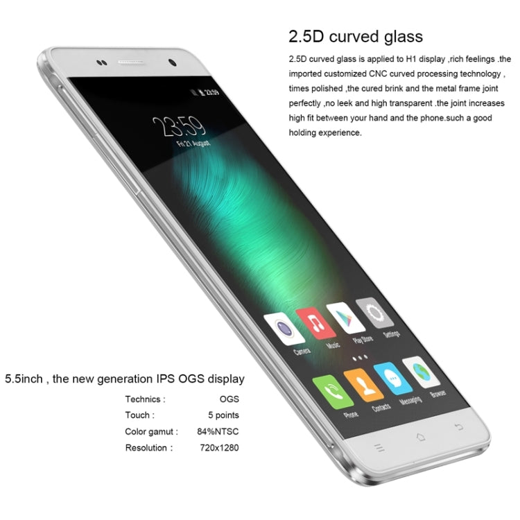 CUBOT H1 16GB, Network: 4G, Infrared Remote Control, 5.5 inch Android 5.1 MTK6735P Quad Core 1.0GHz, RAM: 2GB, GPS, OTG