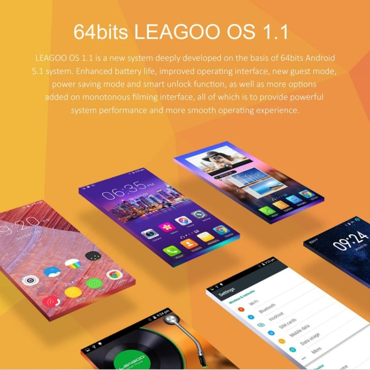 [HK Warehouse] Leagoo Elite 5 16GB, Network: 4G, 5.5 inch Android 5.1, MT6735P Quad Core 1.0GHz, RAM: 2GB(Yellow)