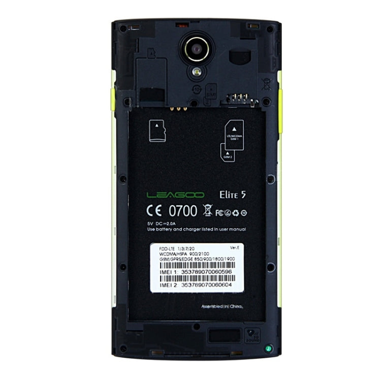 [HK Warehouse] Leagoo Elite 5 16GB, Network: 4G, 5.5 inch Android 5.1, MT6735P Quad Core 1.0GHz, RAM: 2GB(Yellow)
