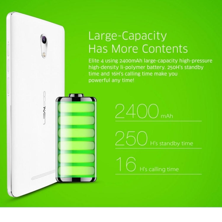 Leagoo Elite 4 16GB, Network: 4G, 5.0 inch Android 5.1, MT6735M Quad Core 1.0GHz, RAM: 1GB