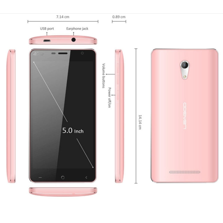 Leagoo Elite 4 16GB, Network: 4G, 5.0 inch Android 5.1, MT6735M Quad Core 1.0GHz, RAM: 1GB