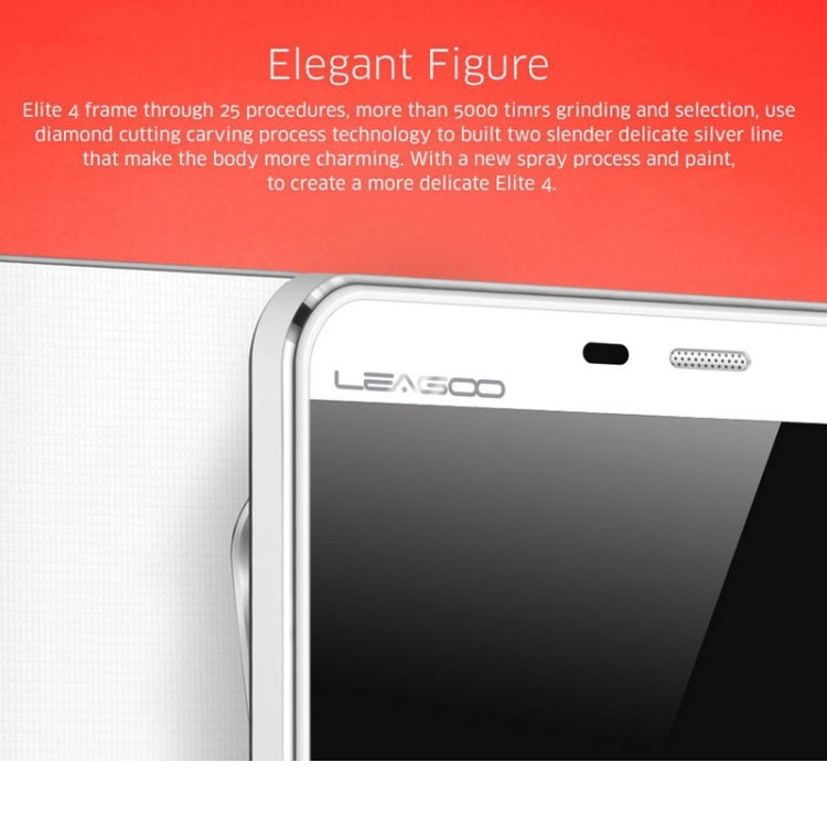 Leagoo Elite 4 16GB, Network: 4G, 5.0 inch Android 5.1, MT6735M Quad Core 1.0GHz, RAM: 1GB