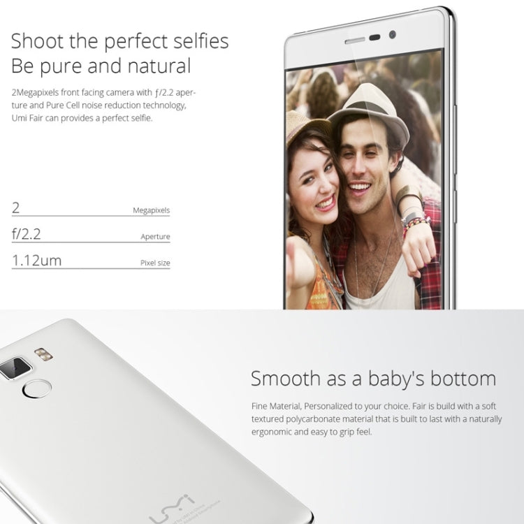 UMI Fair 8GB, Network: 4G, 5.0 inch Android 5.1 MT6735 Quad Core 1.0GHz, RAM: 1GB