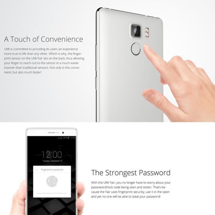 UMI Fair 8GB, Network: 4G, 5.0 inch Android 5.1 MT6735 Quad Core 1.0GHz, RAM: 1GB