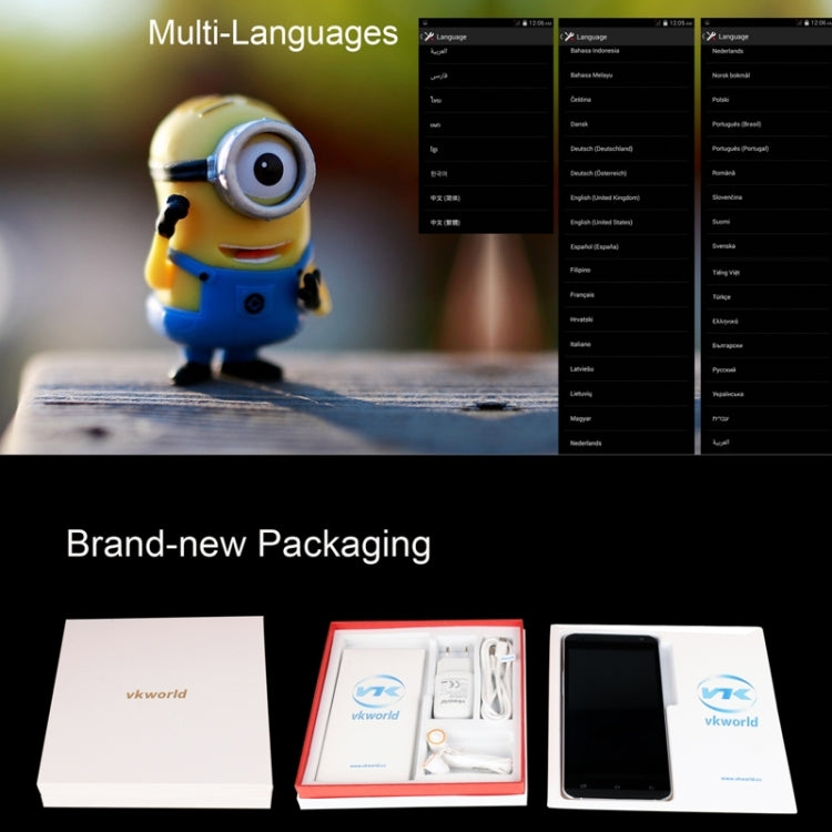 VKworld VK700 Pro 8GB, Network: 3G, 5.5 inch Android 4.4.2 MTK6582 Quad Core 1.3GHz, RAM: 1GB