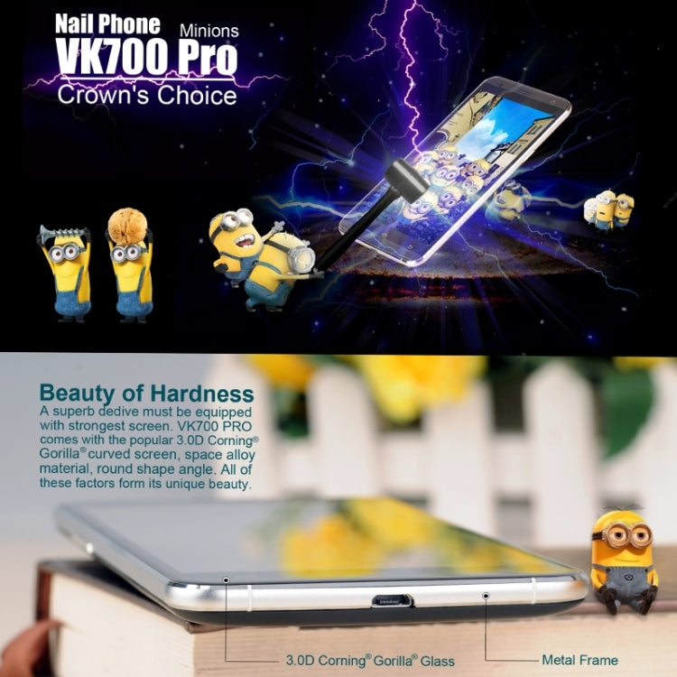 VKworld VK700 Pro 8GB, Network: 3G, 5.5 inch Android 4.4.2 MTK6582 Quad Core 1.3GHz, RAM: 1GB