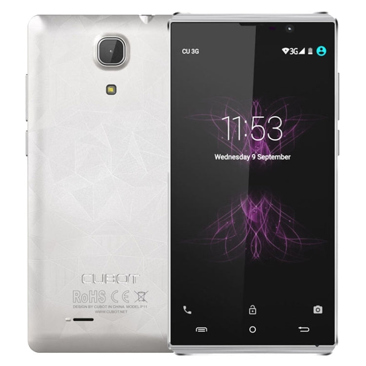 CUBOT P11 8GB, Network: 4G, 5.0 inch Android 5.1 MT6580 Quad Core 1.3GHz, RAM: 1GB, GPS, OTG, HotKnot
