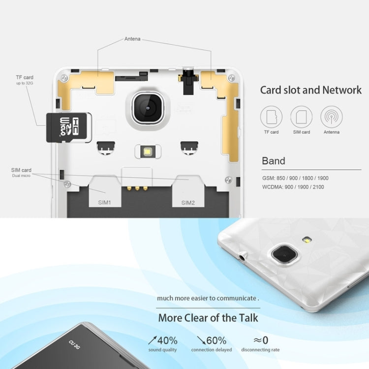 CUBOT P11 8GB, Network: 4G, 5.0 inch Android 5.1 MT6580 Quad Core 1.3GHz, RAM: 1GB, GPS, OTG, HotKnot