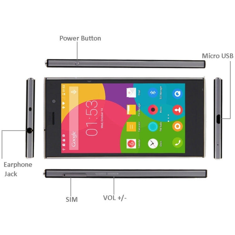iNew L3, 2GB+16GB, 5.0 inch Android 5.0 MTK6735 Quad Core 1.3GHz, Network: 4G