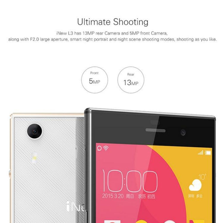 iNew L3, 2GB+16GB, 5.0 inch Android 5.0 MTK6735 Quad Core 1.3GHz, Network: 4G