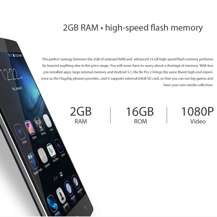 Ulefone Be Pro 2 16GB, Network: 4G, 5.5 inch Android 5.1 MT6735 Quad Core 1.0GHz, RAM: 2GB