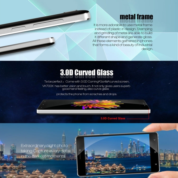 VKworld VK700X 8GB, Network: 3G, 5.0 inch Android 5.1 MTK6580A Quad Core 1.5GHz, RAM: 1GB