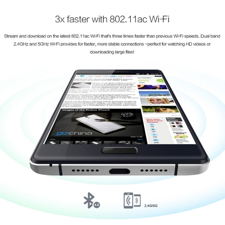 Bluboo Xtouch, 3GB+32GB, 5.0 inch Android 5.1 MT6753 Octa Core 1.3GHz, Network: 4G