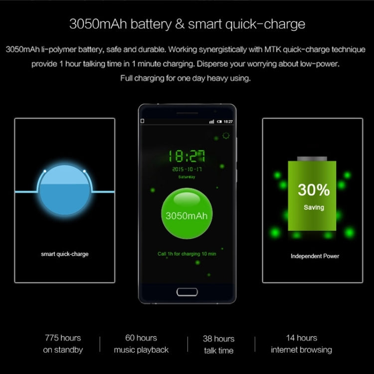 Bluboo Xtouch, 3GB+32GB, 5.0 inch Android 5.1 MT6753 Octa Core 1.3GHz, Network: 4G