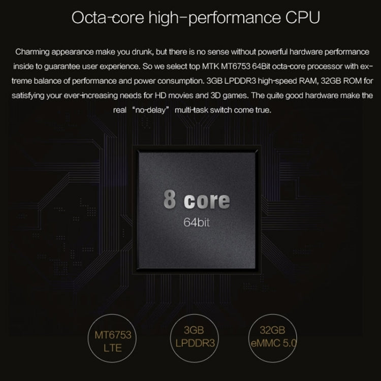 Bluboo Xtouch, 3GB+32GB, 5.0 inch Android 5.1 MT6753 Octa Core 1.3GHz, Network: 4G