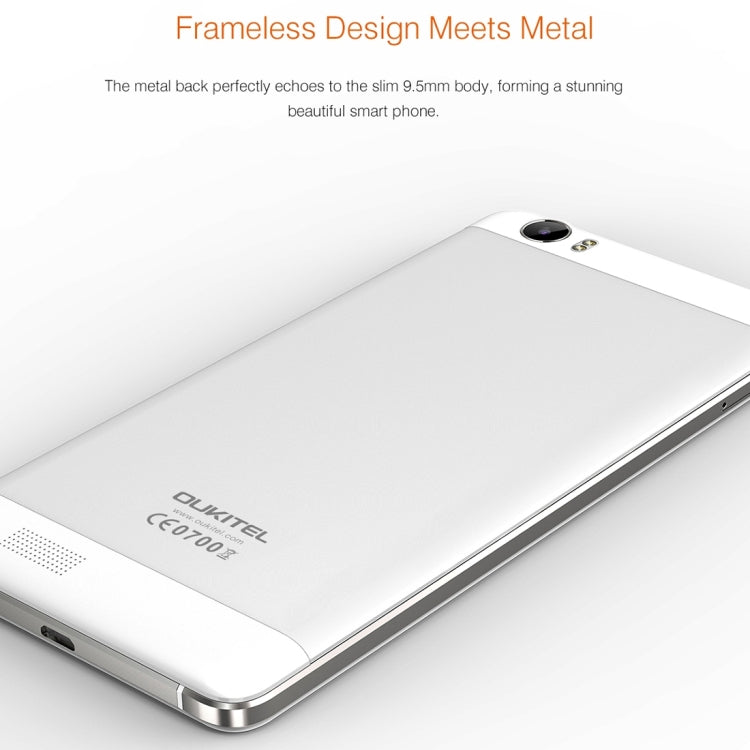 [HK Warehouse] OUKITEL K6000, 2GB+16GB, 6000mAh Large Battery Capacity, 5.5 inch Android 5.1 MTK6735P Quad Core 1.0GHz, Network: 4G