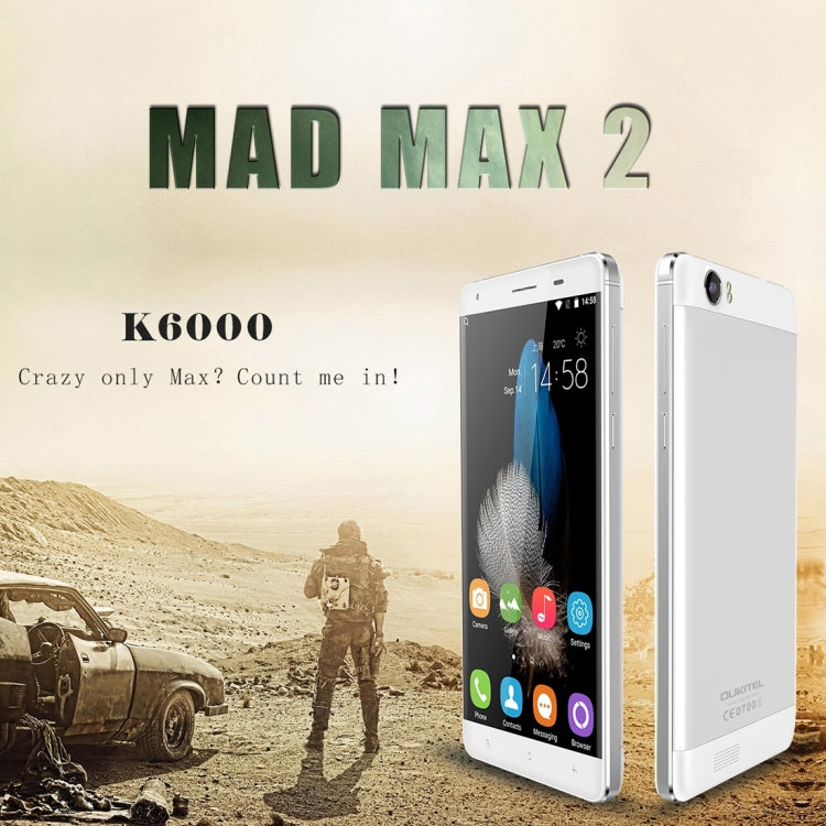 [HK Warehouse] OUKITEL K6000, 2GB+16GB, 6000mAh Large Battery Capacity, 5.5 inch Android 5.1 MTK6735P Quad Core 1.0GHz, Network: 4G