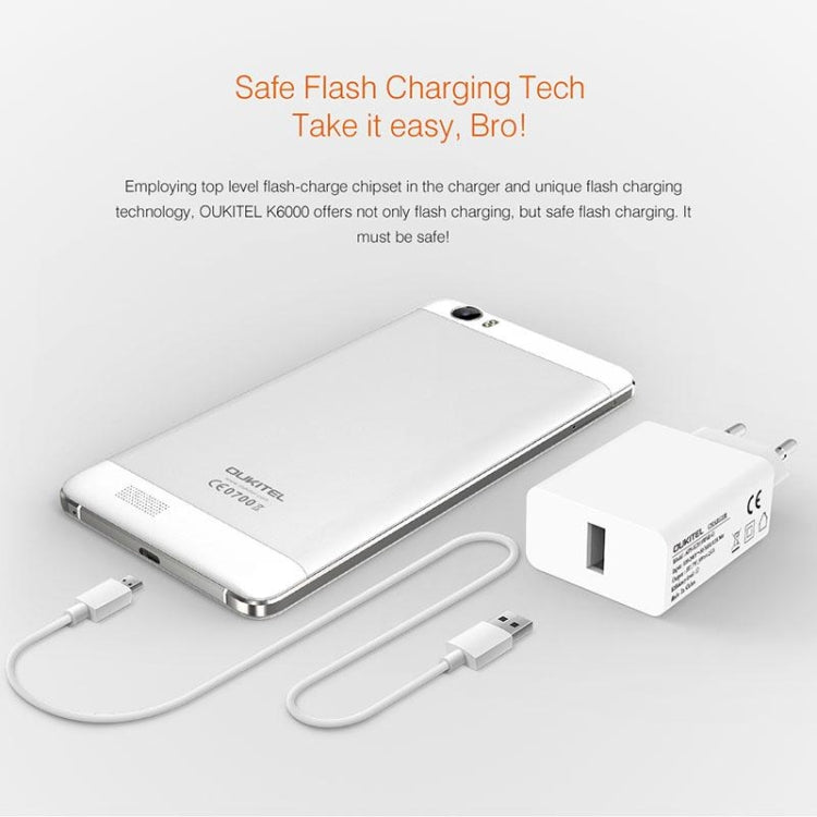[HK Warehouse] OUKITEL K6000, 2GB+16GB, 6000mAh Large Battery Capacity, 5.5 inch Android 5.1 MTK6735P Quad Core 1.0GHz, Network: 4G