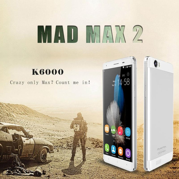 [HK Warehouse] OUKITEL K6000, 2GB+16GB, 6000mAh Large Battery Capacity, 5.5 inch Android 5.1 MTK6735P Quad Core 1.0GHz, Network: 4G