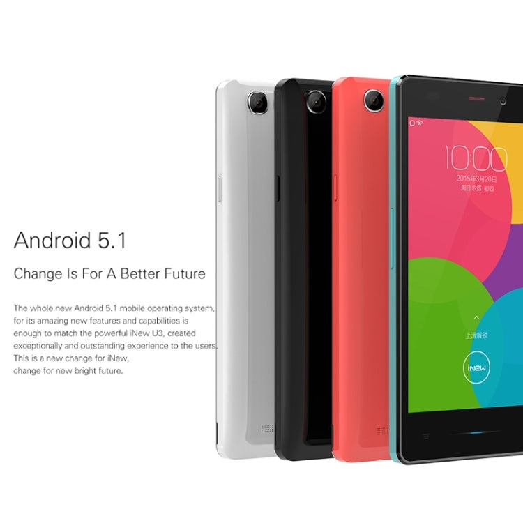 iNew U3 8GB, Network: 4G, 4.5 inch Android 5.1 MTK6735 Quad Core 1.0GHz, RAM: 1GB