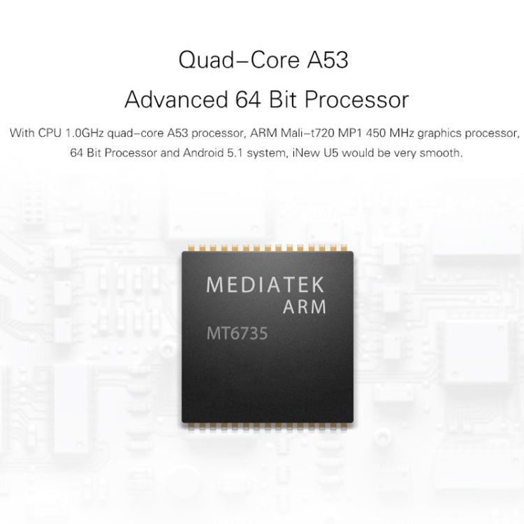 iNew U5, 1GB+16GB, 5.0 inch Android 5.1 MTK6735 Quad Core 1.0GHz, Network: 4G