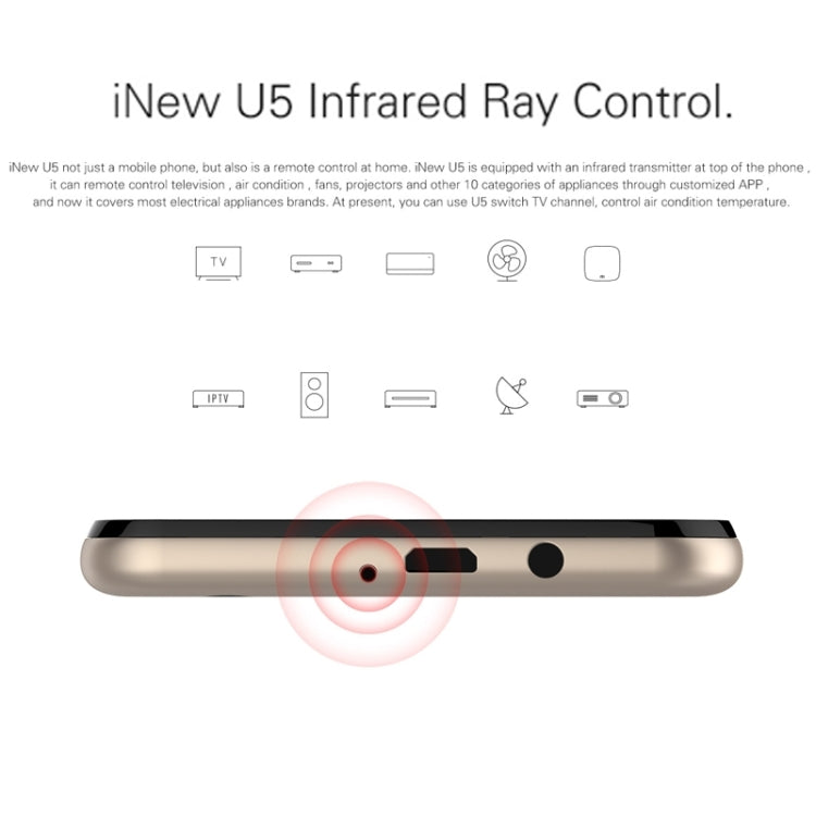 iNew U5, 1GB+16GB, 5.0 inch Android 5.1 MTK6735 Quad Core 1.0GHz, Network: 4G