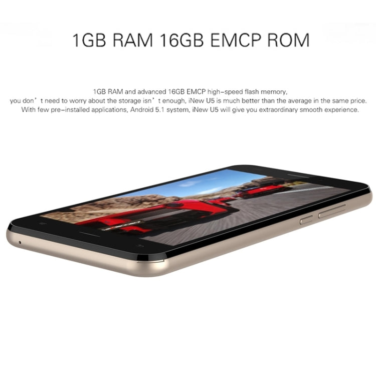 iNew U5, 1GB+16GB, 5.0 inch Android 5.1 MTK6735 Quad Core 1.0GHz, Network: 4G