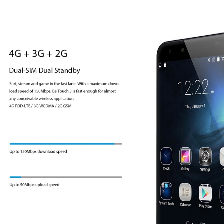 Ulefone Be Touch 3 16GB, Network: 4G, 5.5 inch Android 5.1 MT6753 Octa Core 1.3GHz, RAM: 3GB
