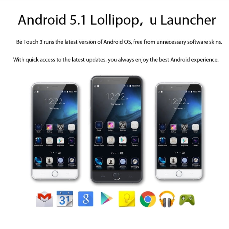 Ulefone Be Touch 3 16GB, Network: 4G, 5.5 inch Android 5.1 MT6753 Octa Core 1.3GHz, RAM: 3GB