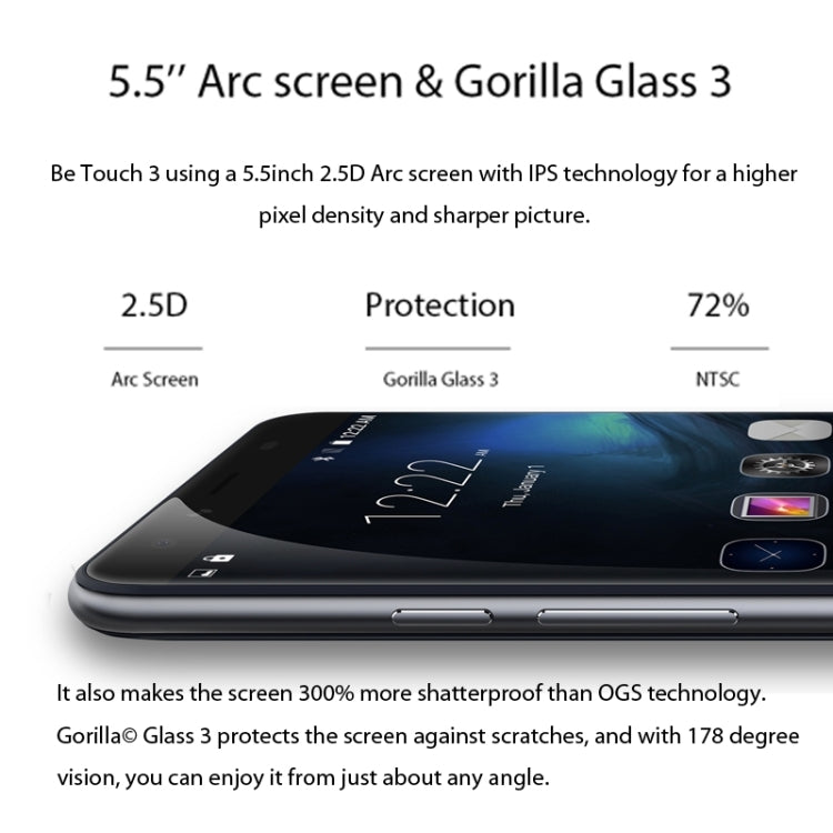 Ulefone Be Touch 3 16GB, Network: 4G, 5.5 inch Android 5.1 MT6753 Octa Core 1.3GHz, RAM: 3GB