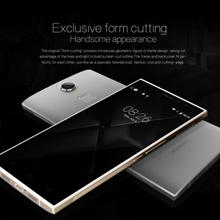 DOOGEE F5 16GB, Network: 4G, Fingerprint ID, Smart motion, 5.5 inch Android 5.1 MT6753 Octa-core 1.3GHz, RAM:3GB(Silver)