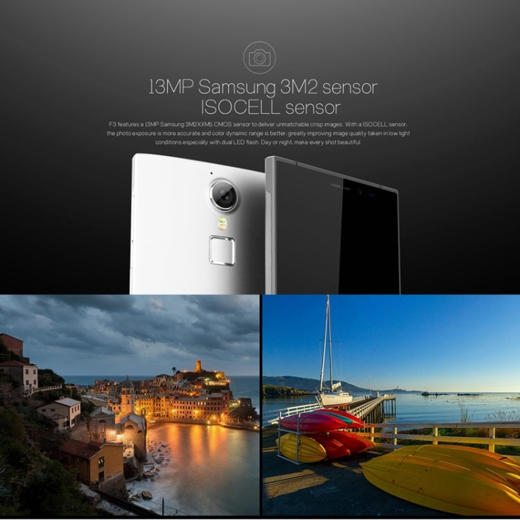 DOOGEE F5 16GB, Network: 4G, Fingerprint ID, Smart motion, 5.5 inch Android 5.1 MT6753 Octa-core 1.3GHz, RAM:3GB(Silver)