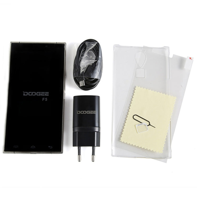 DOOGEE F5 16GB, Network: 4G, Fingerprint ID, Smart motion, 5.5 inch Android 5.1 MT6753 Octa-core 1.3GHz, RAM:3GB(Silver)