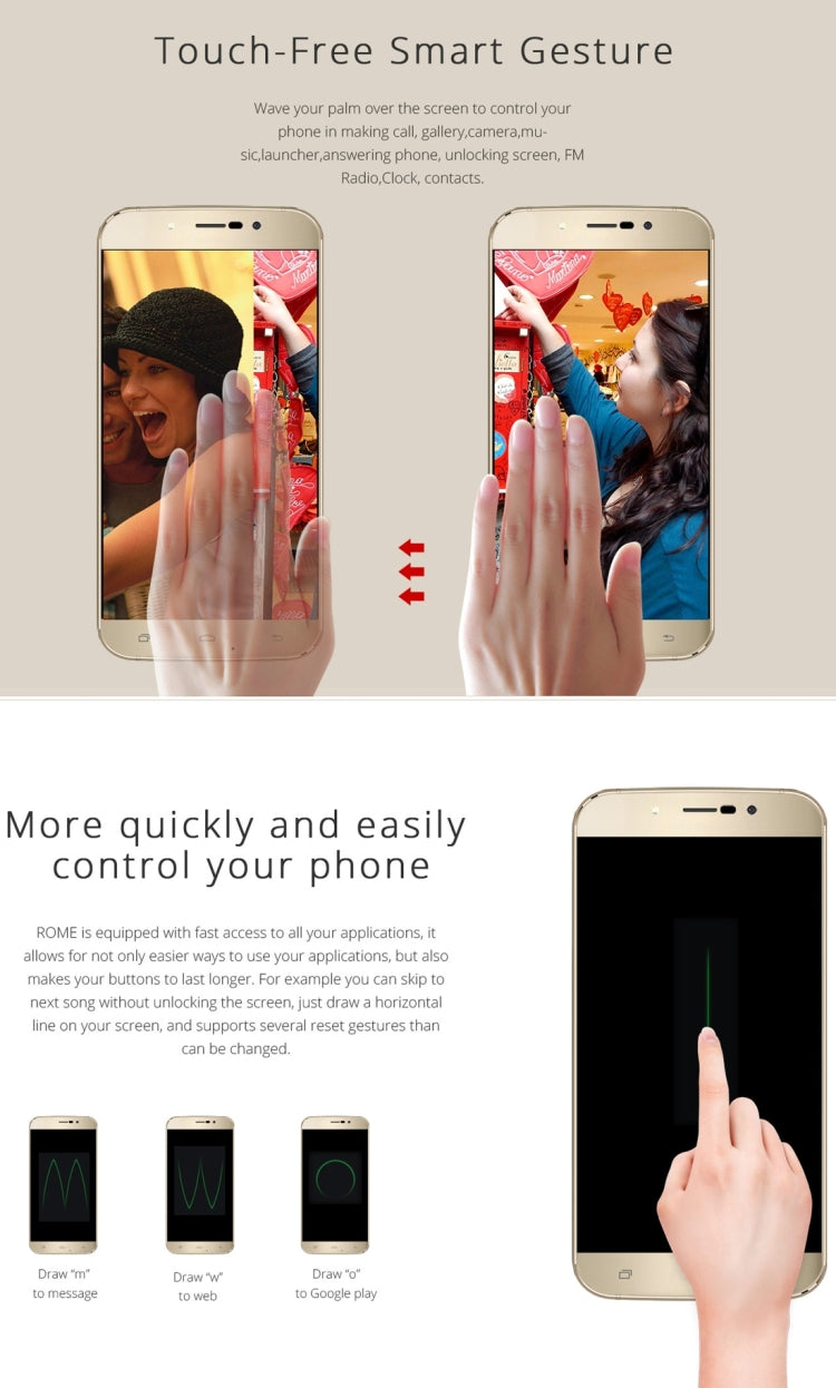 UMI ROME, 3GB+16GB, 5.5 inch Android 5.1 MT6753 Octa-core up to 1.3GHz, Network: 4G(Gold)