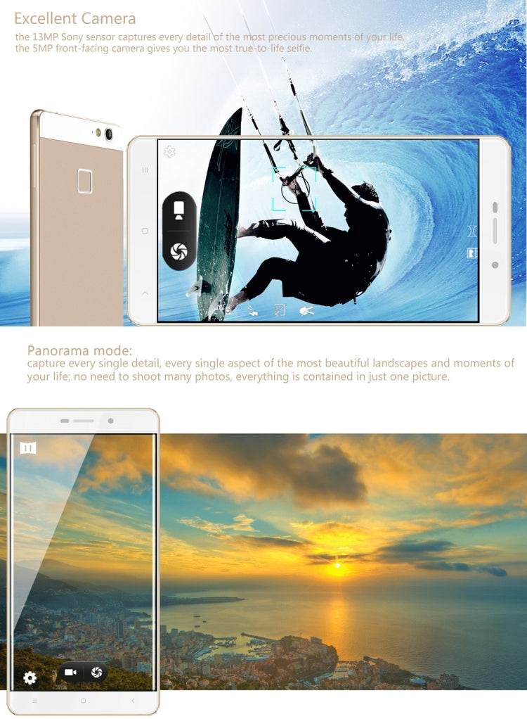 VKworld Discovery S2 16GB, Network: 4G, Naked-eye 3D, 5.5 inch Android 5.1 MTK6735a Quad Core 1.5GHz, RAM:2GB, Dual SIM, OTG(Gold)
